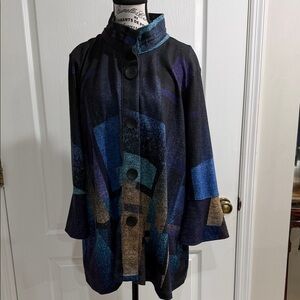 Stylish Ali Miles Multicolor Button-Up Jacket